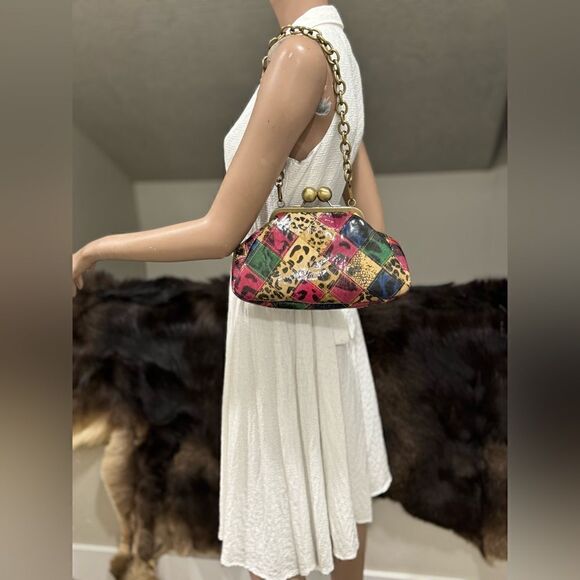 Unique Genuine Patent Leather Handmade Kisslock Purse/Shoulder Bag/Crossbody - Picture 3 of 16